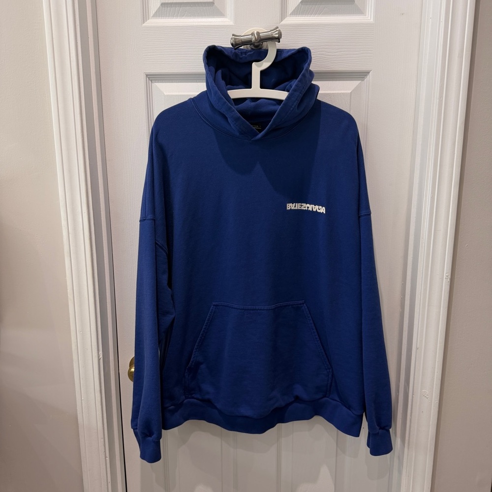 Balenciaga men purple blue sweatshirt size 3/L